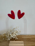 Boucles et pampilles - coeur cherry pink