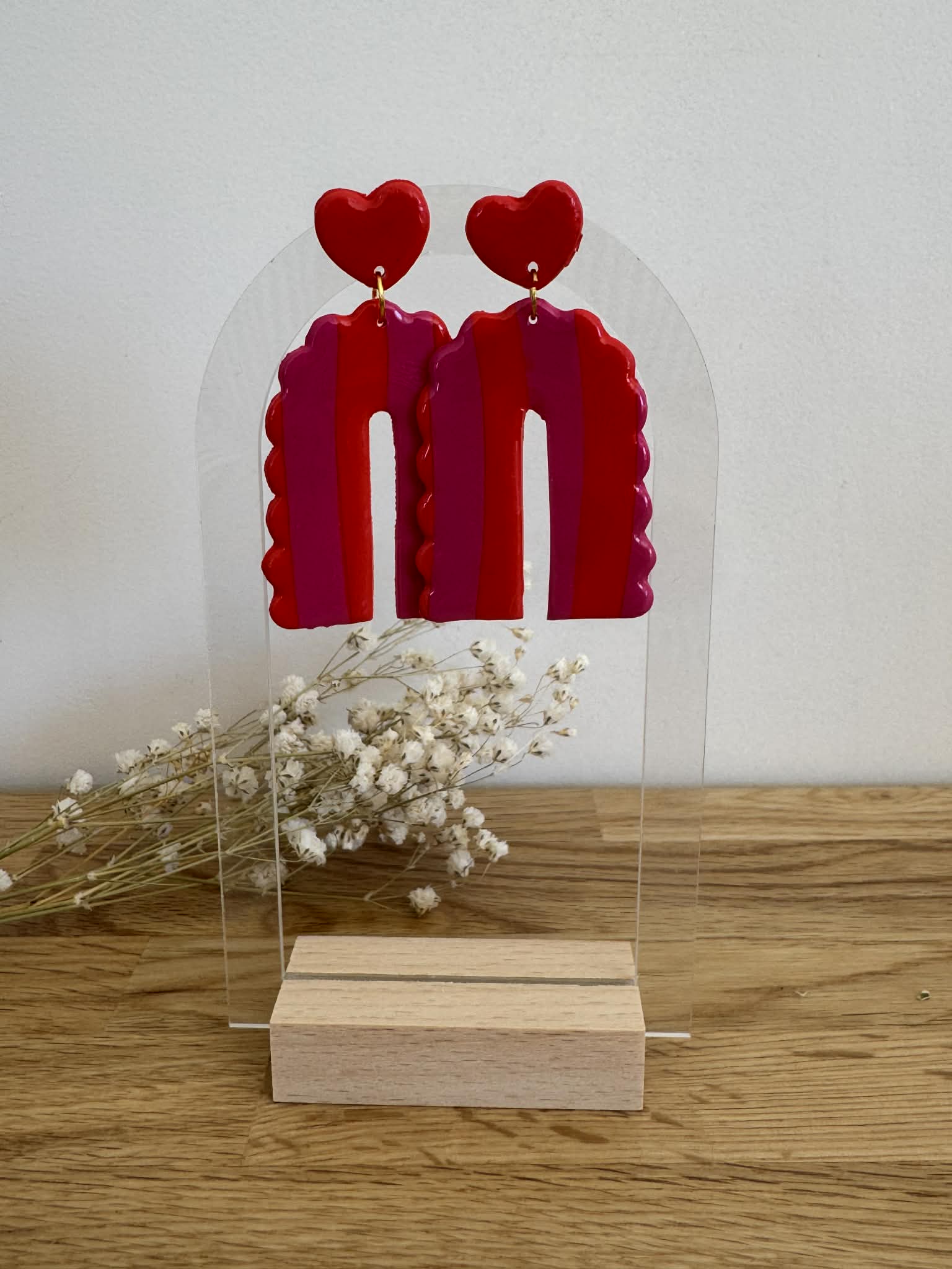 Boucles et pampilles- cherry pink