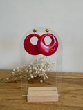 Boucles et pampilles - cherry pink - ronde