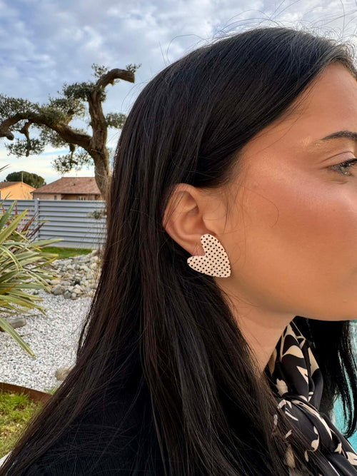 Boucles et pampilles - Boucles d'oreilles pois