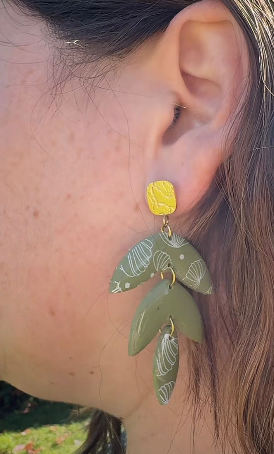 Boucles et pampilles - Forme épi coquillage