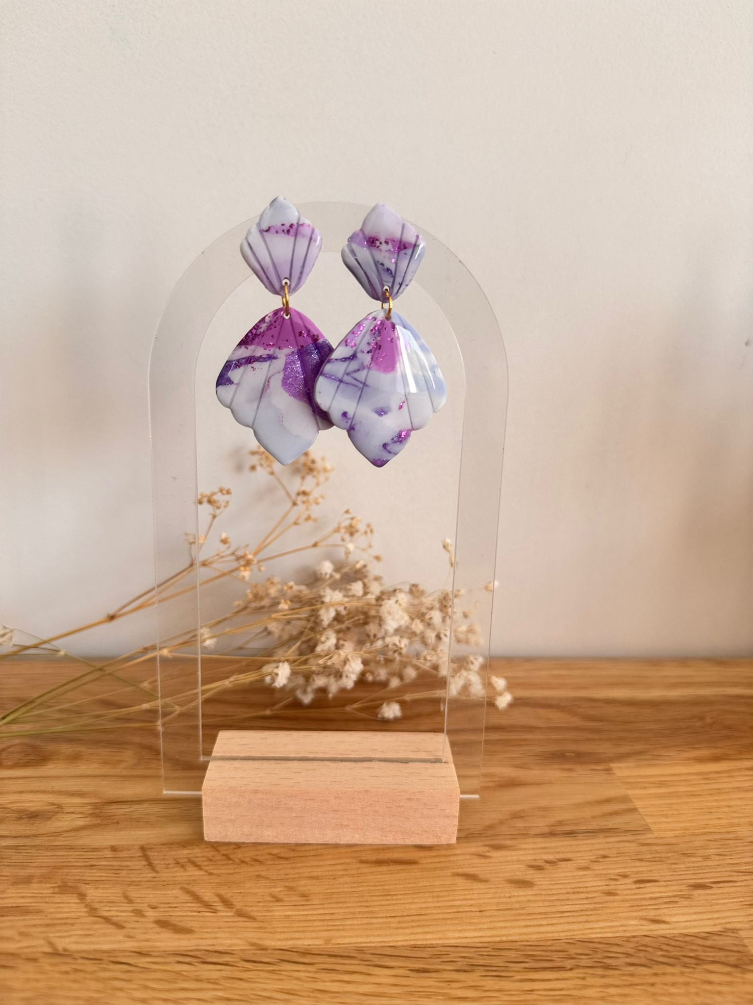 Boucles et pampilles - forme coquillage