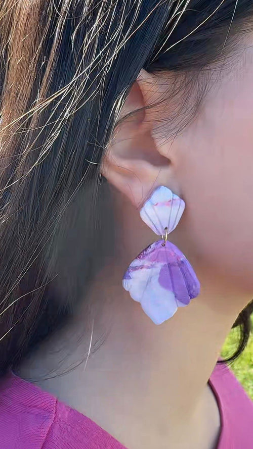 Boucles et pampilles - forme coquillage
